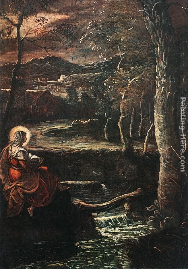 St Mary of Egypt painting - Jacopo Robusti Tintoretto St Mary of Egypt art painting